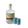 Mezcal Volador con vasitos de talavera azul